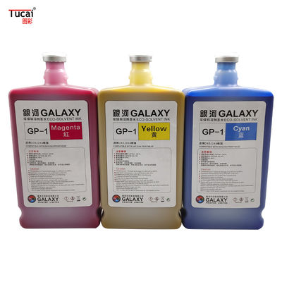 1000 ml high quality galaxy eco solvent ink for EpsonDX4/5/7 for Car stickers, billboards