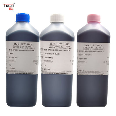 Printing is smooth and colorful. Tablet machine eco-solvent ink  for Epson R4880/7880/9880/7800/1390 for metal acrylic g