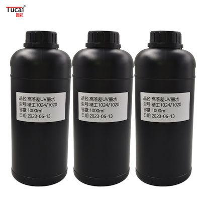 5 colors strong adhesion low odor high drop UV ink for Seiko 1024/1020 for Plastic leather acrylic metal