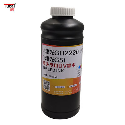 1L  Environmentally Friendly Low Odor Smooth Printing UV Ink For Ricoh G5i Printhead